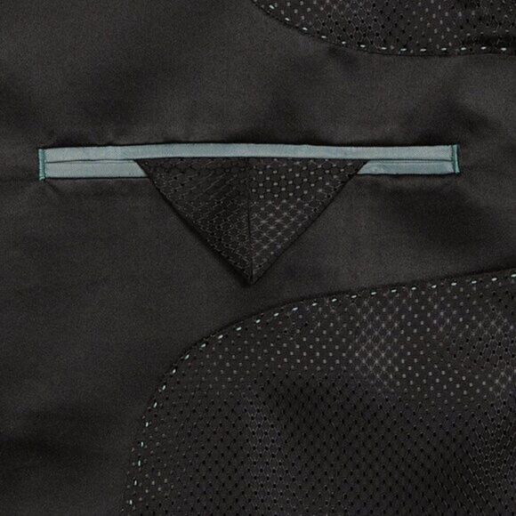 Egara Men's‎  Slim Fit Dinner Party Jacket  Formal Green Floral 38/40 - Picture 3 of 3